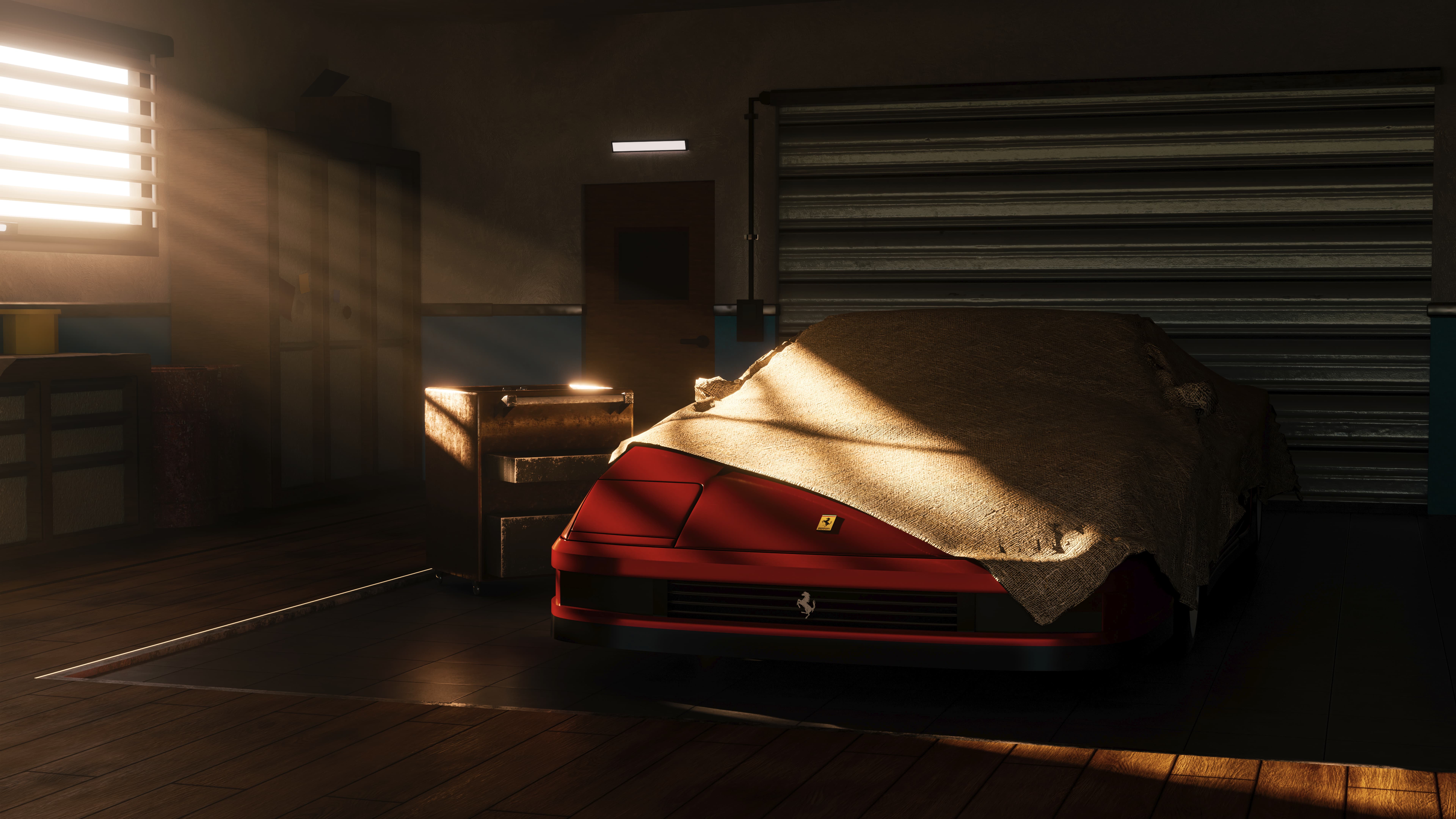 Covered Testarossa Garage