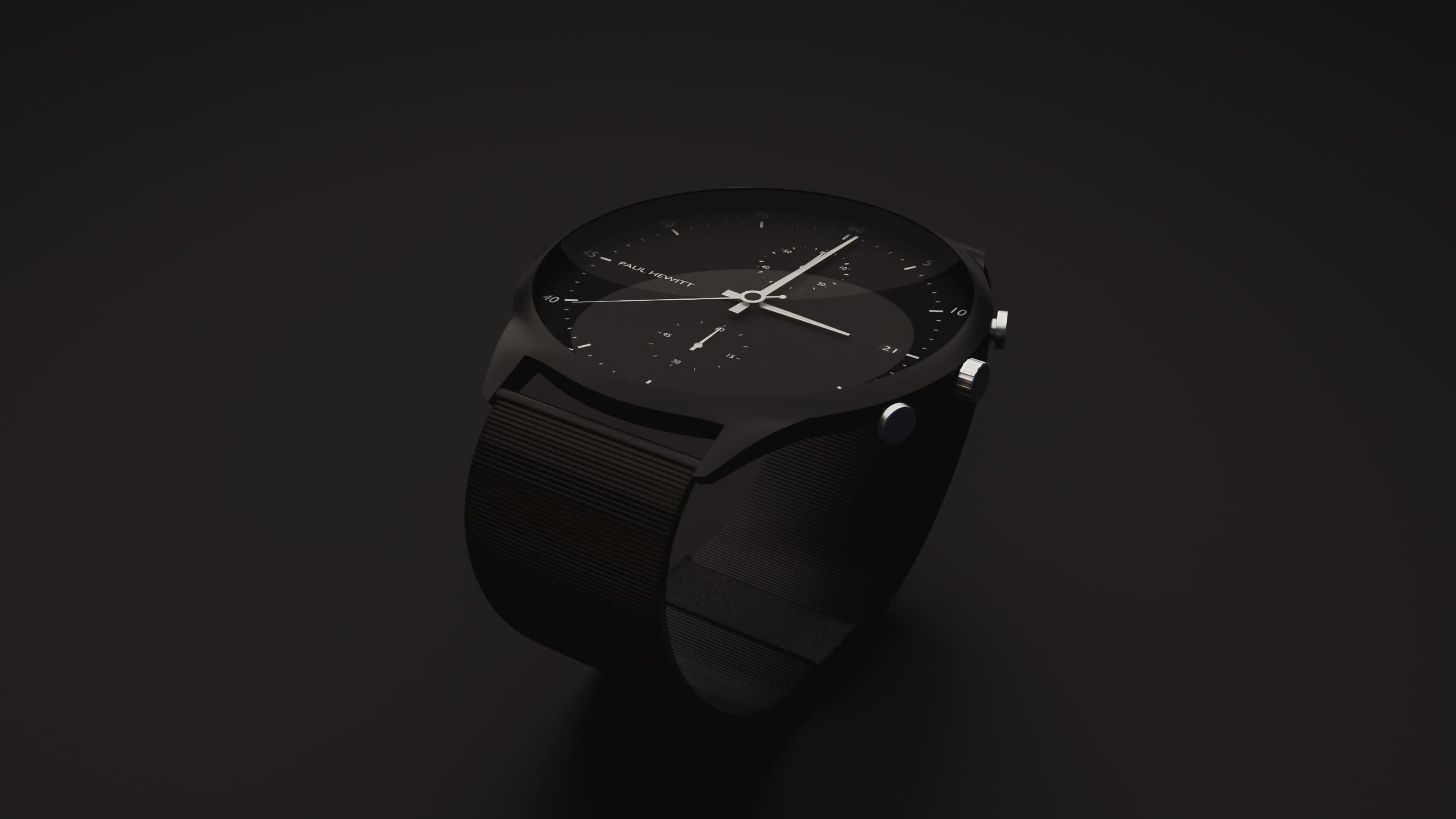 Paul Hewitt Black Chrono Watch